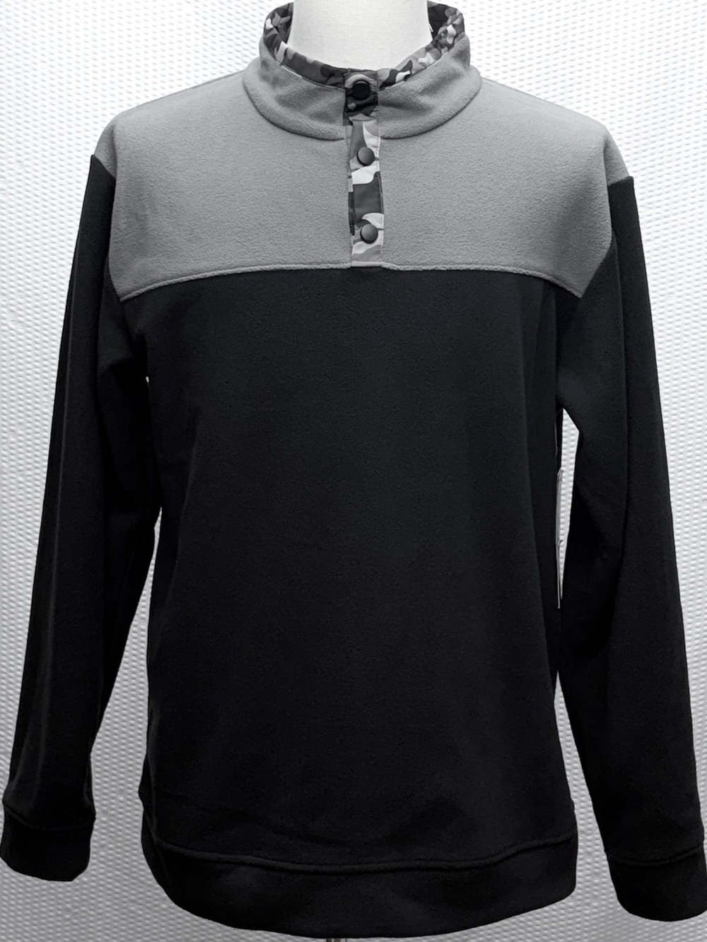 Habit Polar Fleece Snap Pullover Men’s L Black Castlerock Scent Control NWT